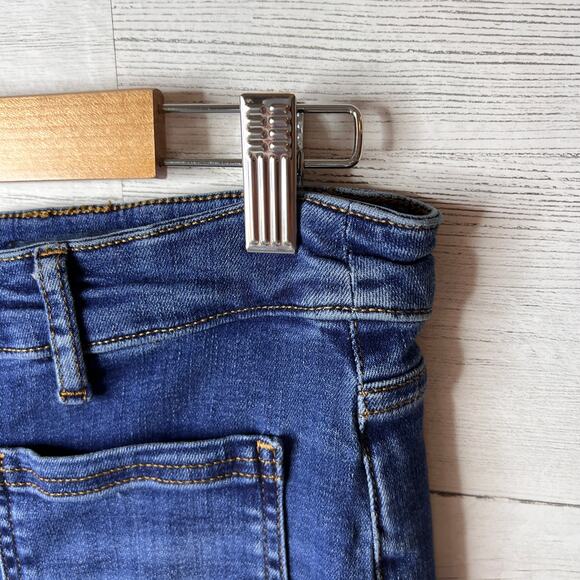 J Jill Jeans Womens Size 12P Medium Wash Wide Leg Patch Pockets Cotton Blend - Picture 8 of 16